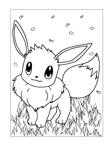 Eevee Coloring Pages – Printable Coloring Pages. FREE
