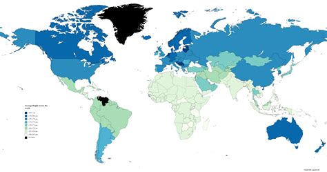 Average Height Chart Around The World at Michael Siddons blog