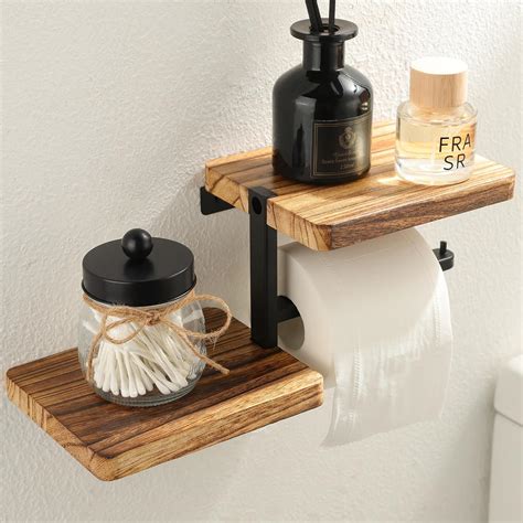 Amazon.com: AIDILI Toilet Paper Holder with Shelf Wall Mounted ...