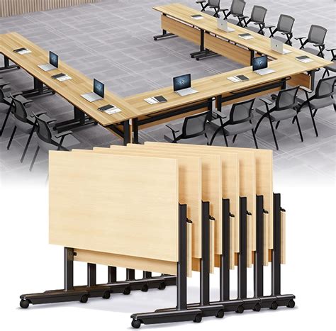 Amazon.com: Conference Table, 4 Pack Folding Conference Room Table Flip ...
