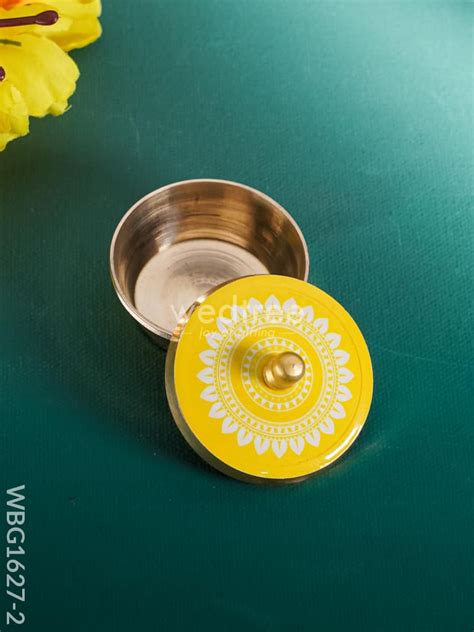 Brass Kumkum Dibbi - WBG1627-2 – Wedtree