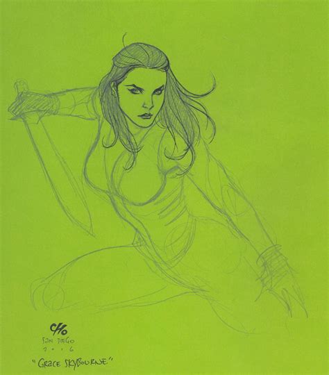 Grace Skybourne by Frank Cho, San Diego 2016, in Steven Ng's Cartoonist ...