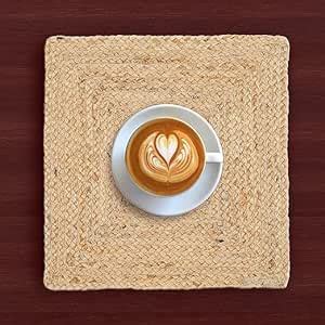 Buy Legacy Braided Jute Round Placemats for Bed-Side Table, Center ...