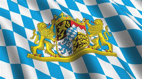 Bavarian Lion Symbol on Flag of Bavaria