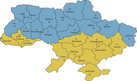 Карта украины с городами и районами | Премиум векторы