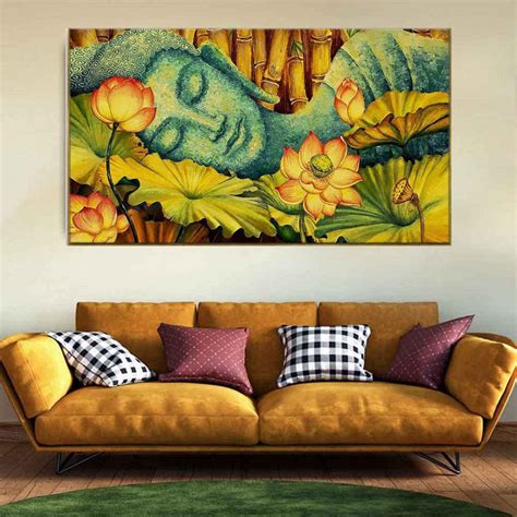 Buy Calming Buddha In Bamboo Forest Wall Painting Online in India | Vaaree