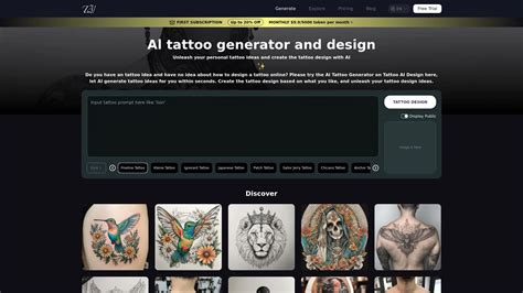 AI 타투 생성기: 당신의 독특한 디자인을 만들다 | Creati.ai