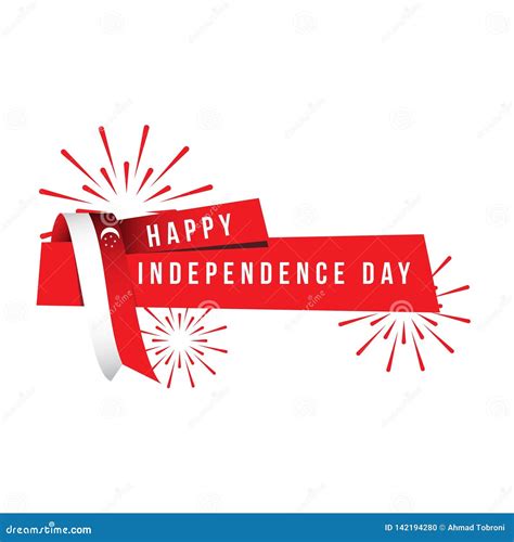 Happy Singapore Independence Day Vector Template Design Stock Vector ...