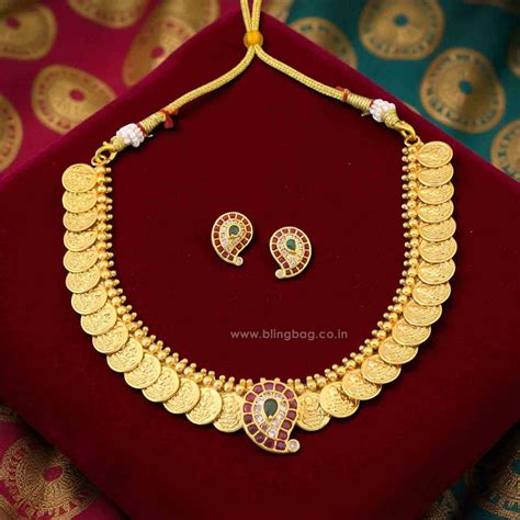 Golden Kaliika Temple Jewellery Set - New Arrival – Bling Bag