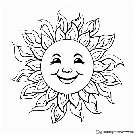Sun Coloring Page
