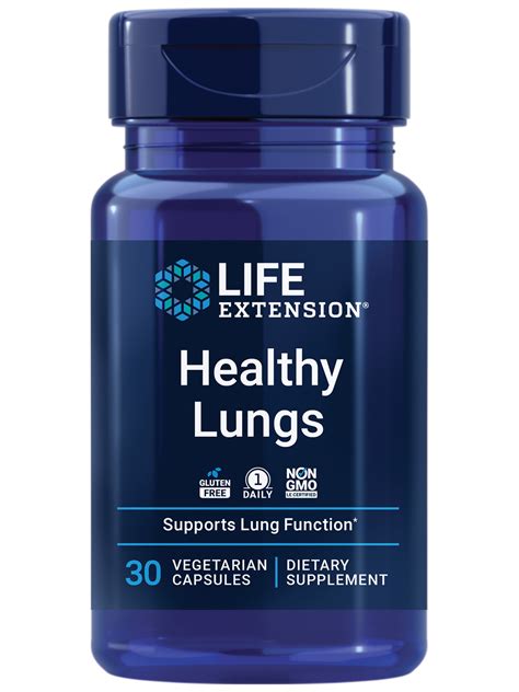 Life Extension Healthy Lungs - Lung Support Supplement with Boswellia, Bael, Saffron - 30 ...