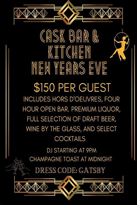 Cask Bar & Kitchen New Year’s Eve Party at Cask Bar & Kitchen – New ...