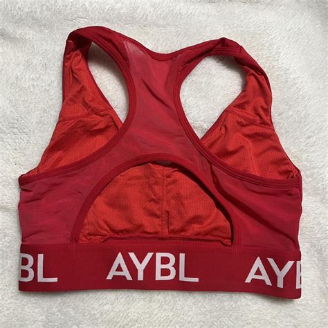 AYBL red sports bra Size medium Never worn Matching... - Depop