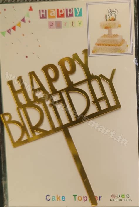 HB9 Acrylic Happy Birthday Topper - Birthday Toppers - Acrylic Toppers ...