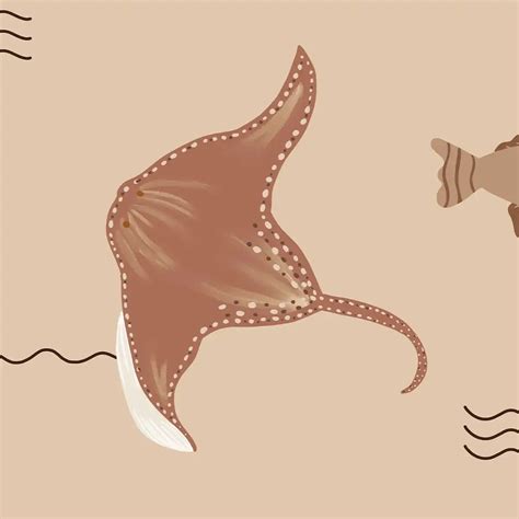 Ocean Wonders Kids Room Wallpaper Antique Brown | Life n Colors