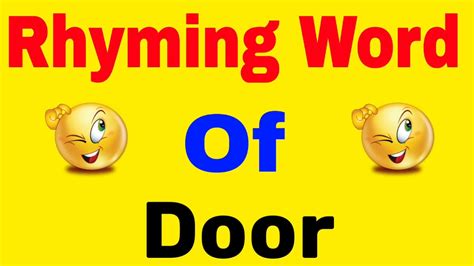 Door ka rhyming word | 2 Rhyming words of Door | Door ka rhyming word ...