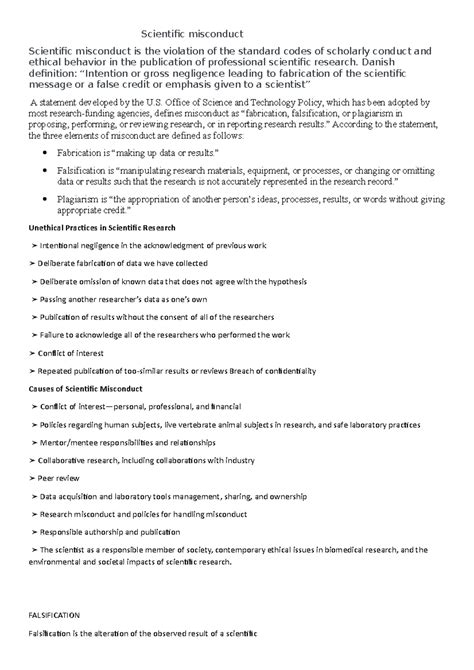 3.Scientific misconduct - Scientific misconduct Scientific misconduct ...