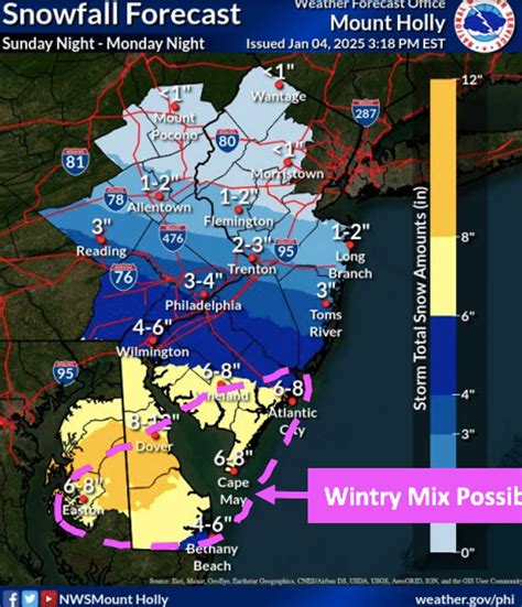 6 To 8 Inches Of Snow Could Fall In Parts Of NJ, PA: Here's The Latest Winter Storm Forecast ...
