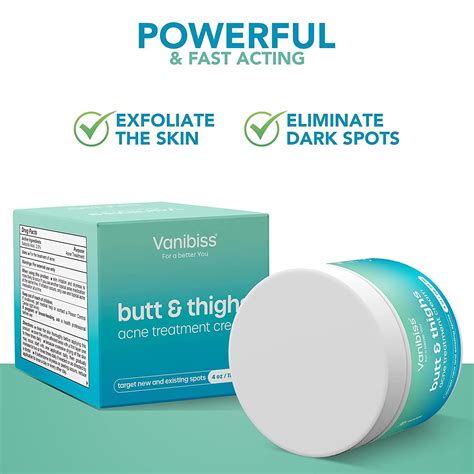 Vanibiss Butt & Thighs Acne Treatment Cream - Clear Pimples, Zits, Razor Bumps & Dark Spots ...