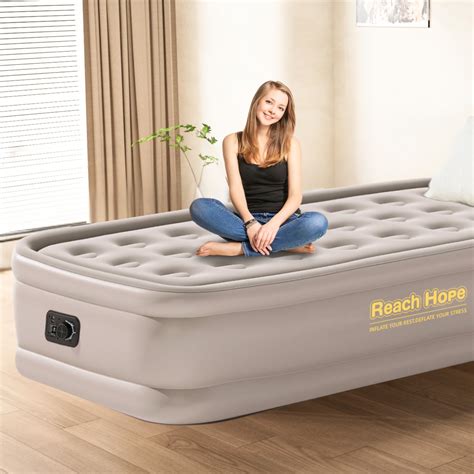 Amazon.com: REACH HOPE Twin Air Mattress with Built in Pump, Portable ...