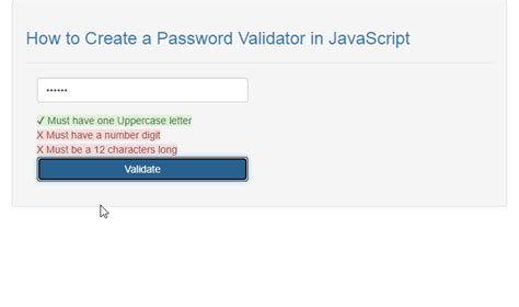 Image result for How to Validate Password in JavaScript