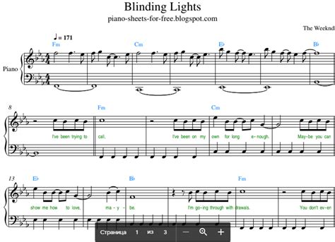 The Weeknd — Blinding Lights Piano Sheet Music Easy PDF | Easy piano ...