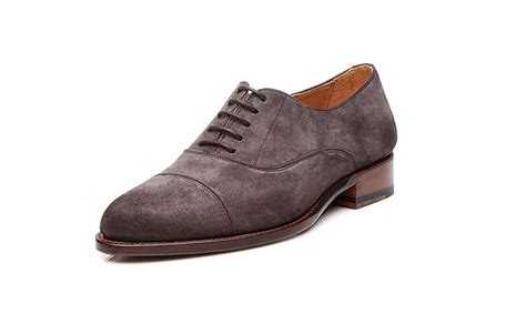 Brown Grey Suede Leather Oxford Shoes for Women | The Royale Peacock