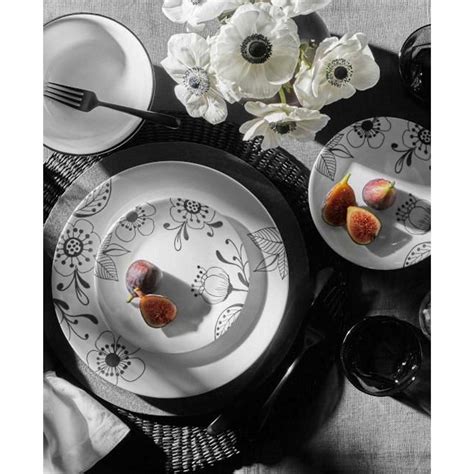 Corelle Floral Noir Dinnerware Set - Home & Office Supplies on sale