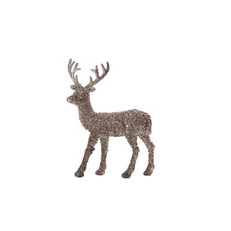 Fancy Glitter Christmas Gold Reindeer Table Top – World of Christmas