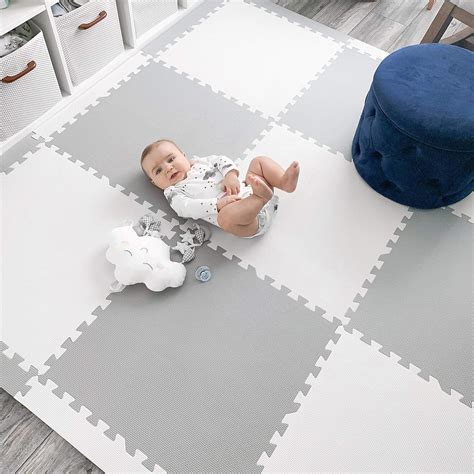 Amazon.com: Baby Play Mat Tiles Extra Large Thick Non-Toxic Foam Floor ...