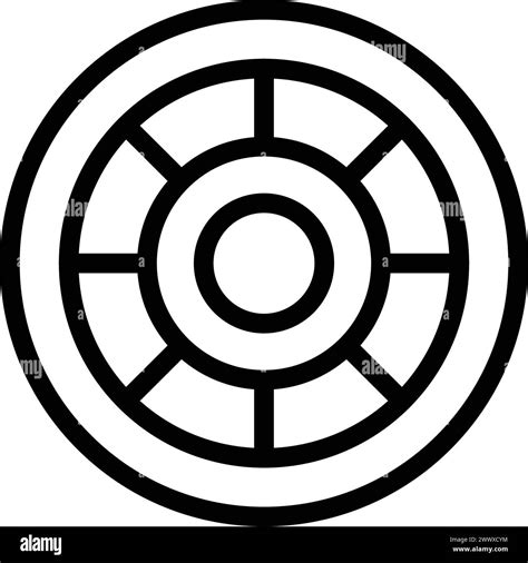 Circle entrance door mat icon outline vector. Homecoming threshold rug ...