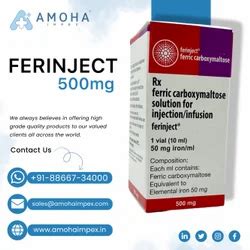 Iron Injection - Ferinject 500 Mg Ferric Carboxy Maltose Injection ...