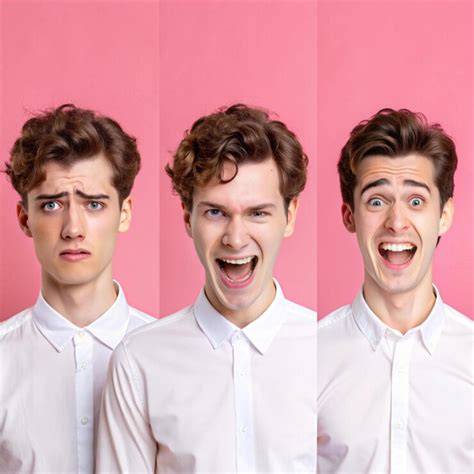 Diverse facial expressions collection | Premium AI-generated image