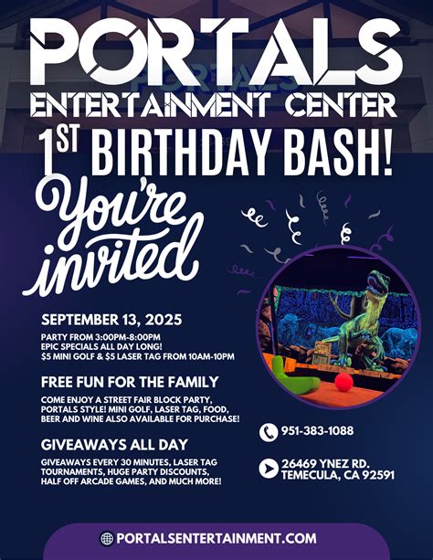 Portals Entertainment Center 1st Birthday Bash! - Temecula Valley ...
