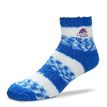 For Bare Feet NCAA RMC Pro Stripe Fuzzy Sleep Soft Sock -Boise State ...
