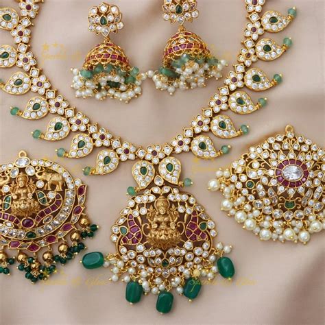 Gold alike Short Necklace Set – Perfect for Weddings – Sparkle and Glow