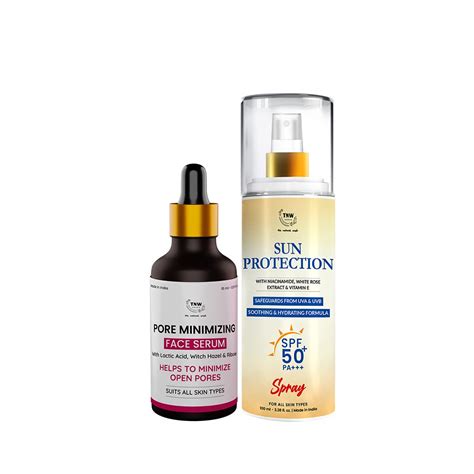TNW-THE NATURAL WASH Skincare Combo with Sun Protection SPF 50 Spray ...