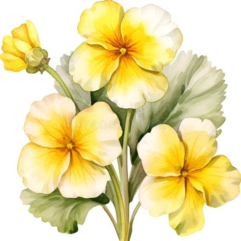 Primrose Clipart. a Cute Primrose Flower Icon. AI-Generated. Stock ...