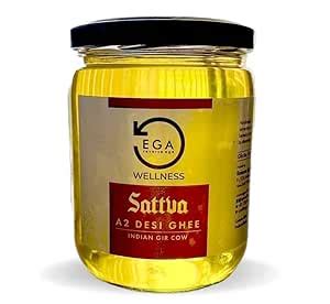 EGA Wellness A2 Ghee Sattva 500 ML - Indian Desi Ghee Sattva | Liquid ...
