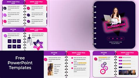 Free Download | Digital Notebook PowerPoint Template