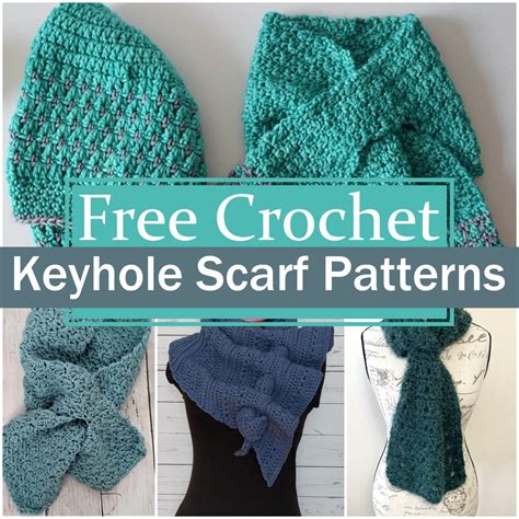 Adult Crochet Keyhole Scarf Pattern 的图像结果