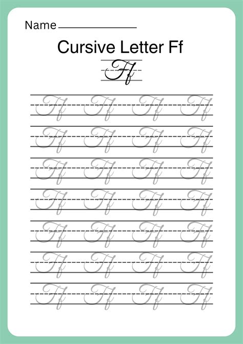 Cursive Writing Worksheets From A to Z with Free PDF