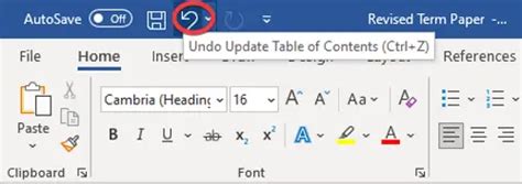 Image result for Table of Contents Word Error Bookmark Not Defined