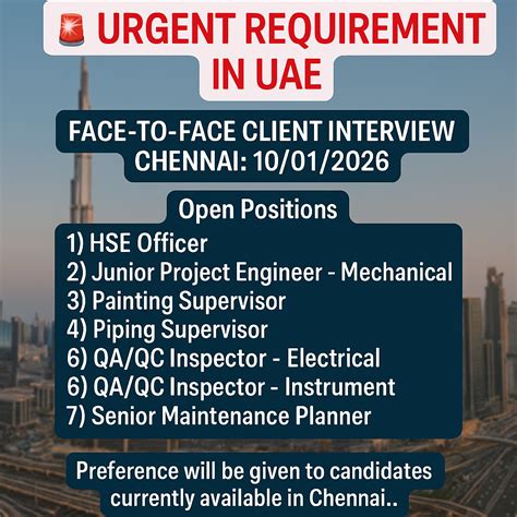 Urgent-UAE-Jobs-Chennai-Client-Interview-Jan-2026 - GULF TODAY JOBS