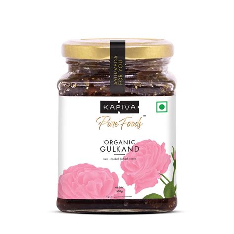 Kapiva Organic Gulkand 300gms (Rose Petal Jam) | 100% Natural | Sun ...