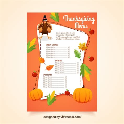Thanksgiving menu Images - Free Download on Freepik