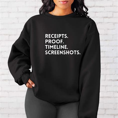 RHOSLC Salt Lake City Receipts Proof Timeline Screenshots Sweatshirt ...