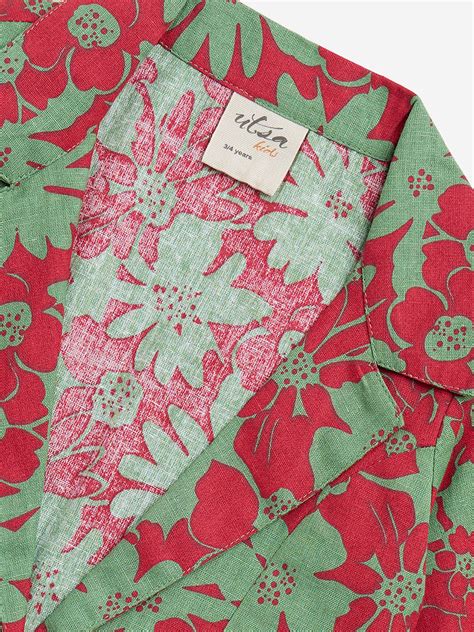 Buy Utsa Kids Green Floral Printed Cotton Blend Jacket - (2 - 8yrs ...