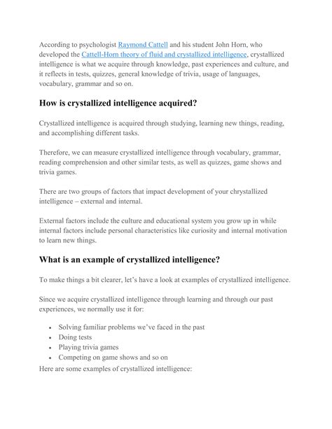 Image result for Crystallized Intelligence Psychology Example