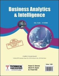 Business Analytics and Intelligence for SPPU (BE - I - IT -ELECTIVE - I ...